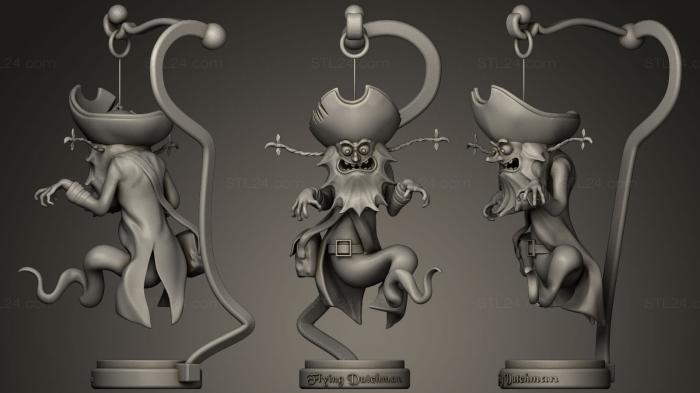 Figurines heroes, monsters and demons (Flying Dutchman, STKM_0026) 3D models for cnc